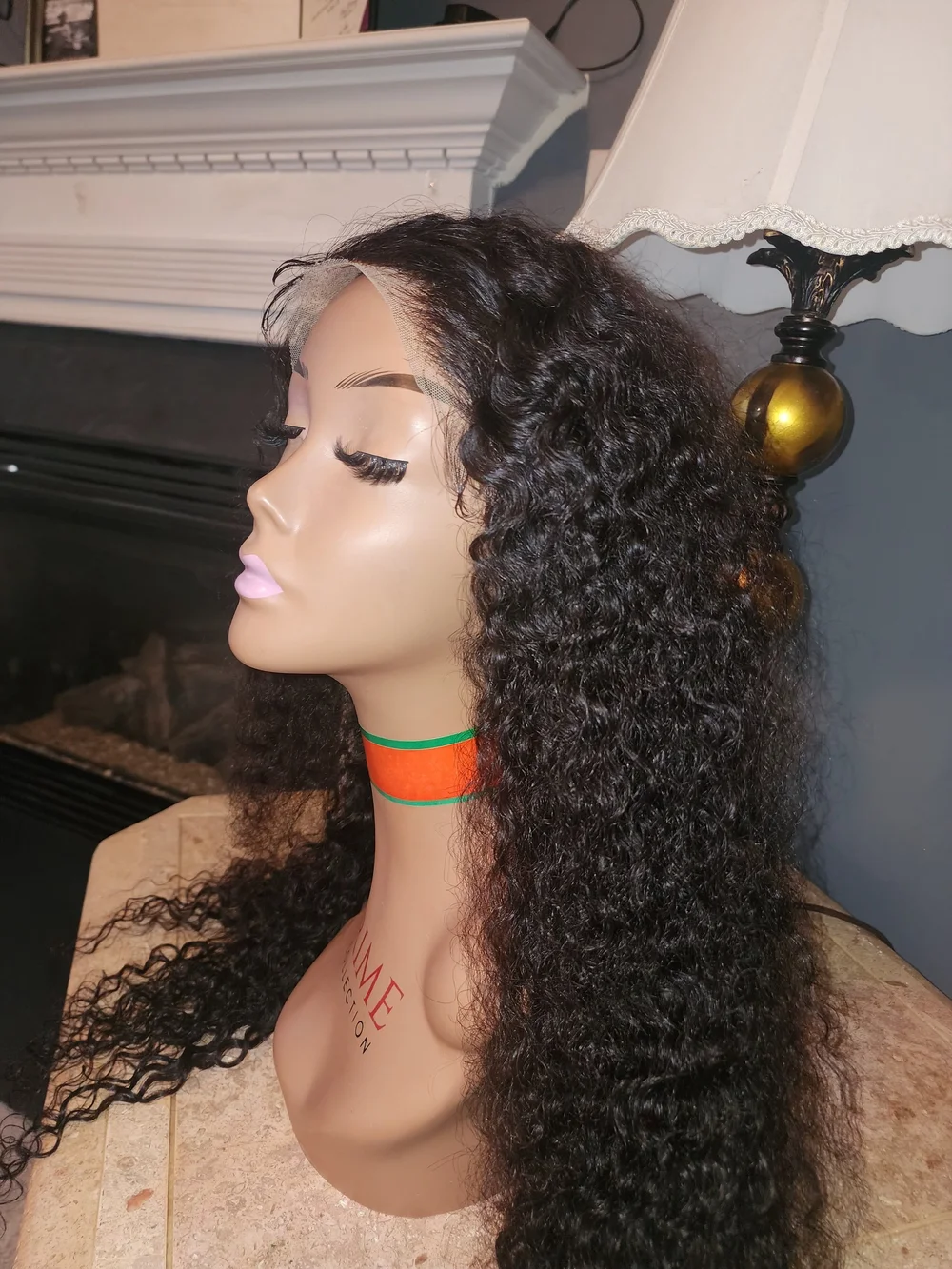 Natural Black Curly Human Hair Wig - Deep Wave Texture